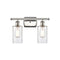 Clymer Bath Vanity Light shown in the Polished Nickel finish with a Clear shade