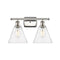 Ballston Cone Bath Vanity Light shown in the Polished Nickel finish with a Seedy shade