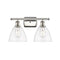 Ballston Dome Bath Vanity Light shown in the Polished Nickel finish with a Clear shade