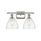 Ballston Dome Bath Vanity Light shown in the Polished Nickel finish with a Seedy shade