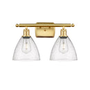 Ballston Dome Bath Vanity Light shown in the Satin Gold finish with a Seedy shade