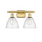 Ballston Dome Bath Vanity Light shown in the Satin Gold finish with a Seedy shade