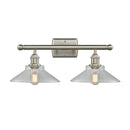 Orwell Bath Vanity Light shown in the Brushed Satin Nickel finish with a Clear shade