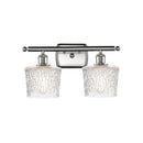 Niagra Bath Vanity Light shown in the Brushed Satin Nickel finish with a Clear shade