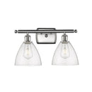 Ballston Dome Bath Vanity Light shown in the Brushed Satin Nickel finish with a Seedy shade