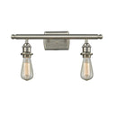 Bare Bulb Bath Vanity Light shown in the Brushed Satin Nickel finish