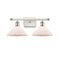 Orwell Bath Vanity Light shown in the White and Polished Chrome finish with a Matte White shade