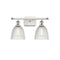 Castile Bath Vanity Light shown in the White and Polished Chrome finish with a Clear shade