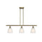 Castile Island Light shown in the Antique Brass finish with a White shade