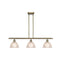 Arietta Island Light shown in the Antique Brass finish with a Clear shade