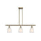 Brookfield Island Light shown in the Antique Brass finish with a White shade