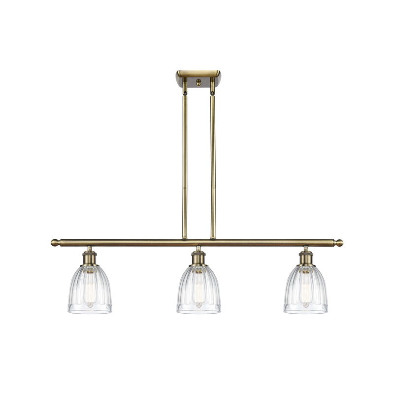 Brookfield Island Light shown in the Antique Brass finish with a Clear shade