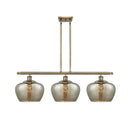 Fenton Island Light shown in the Antique Brass finish with a Mercury shade