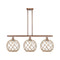 Farmhouse Rope Island Light shown in the Antique Copper finish with a Clear Glass with Brown Rope shade