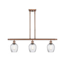 Salina Island Light shown in the Antique Copper finish with a Clear Spiral Fluted shade