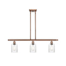 Hadley Island Light shown in the Antique Copper finish with a Clear shade