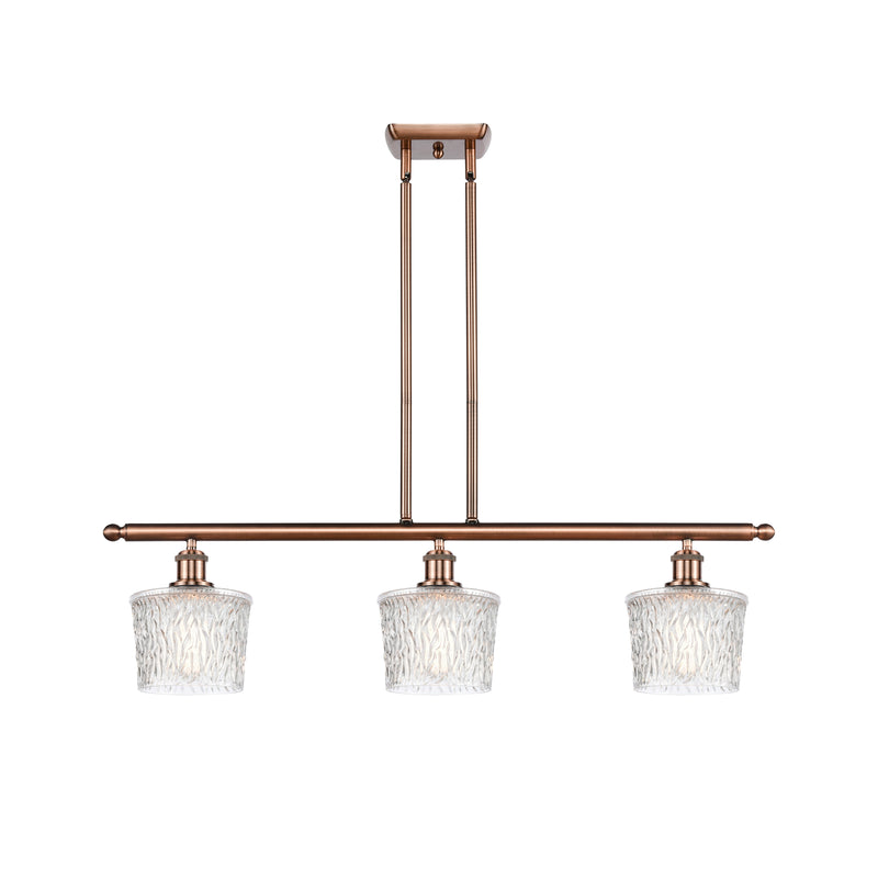 Niagra Island Light shown in the Antique Copper finish with a Clear shade