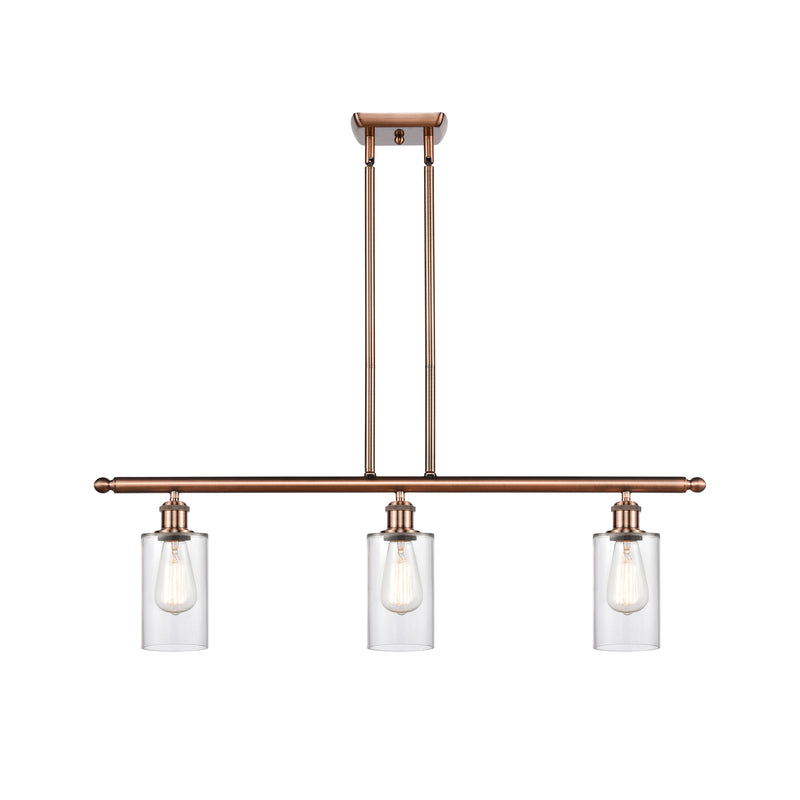 Clymer Island Light shown in the Antique Copper finish with a Clear shade