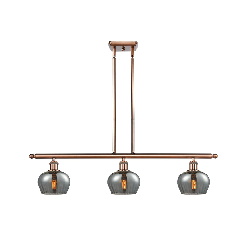 Fenton Island Light shown in the Antique Copper finish with a Plated Smoke shade