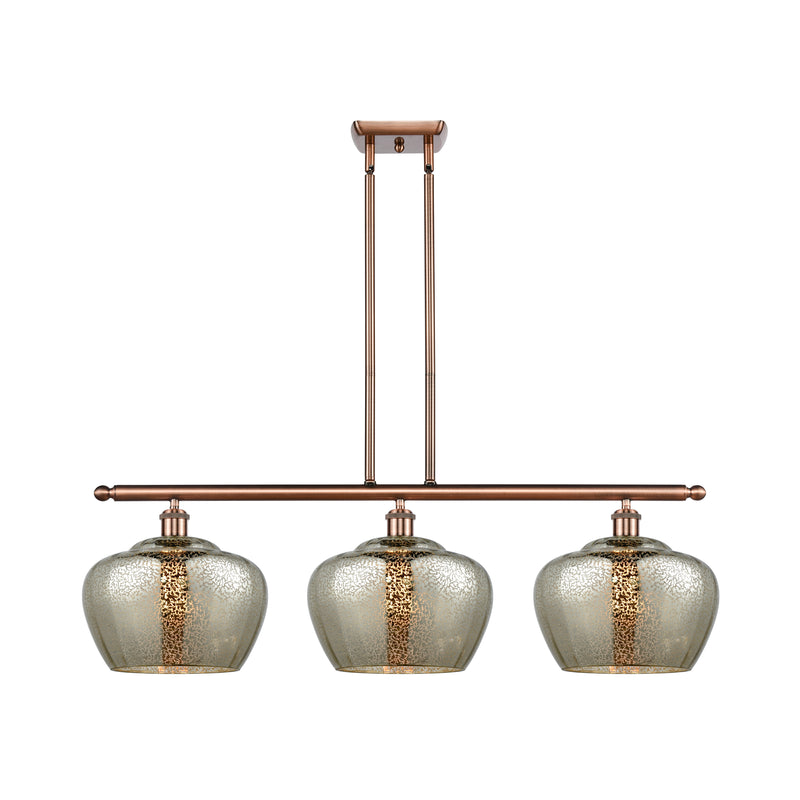 Fenton Island Light shown in the Antique Copper finish with a Mercury shade