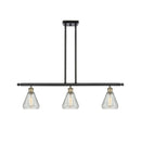 Conesus Island Light shown in the Black Antique Brass finish with a Clear Crackle shade