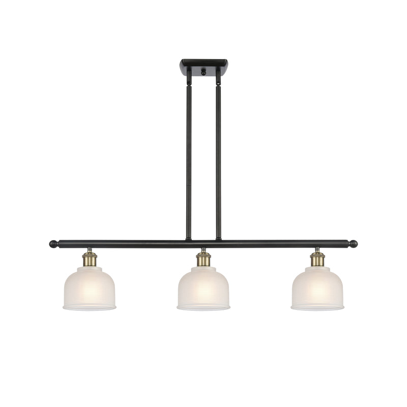 Dayton Island Light shown in the Black Antique Brass finish with a White shade