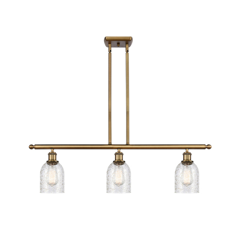 Caledonia Island Light shown in the Brushed Brass finish with a Mica shade