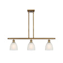 Castile Island Light shown in the Brushed Brass finish with a White shade