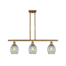 Eaton Island Light shown in the Brushed Brass finish with a Clear shade