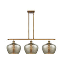 Fenton Island Light shown in the Brushed Brass finish with a Mercury shade