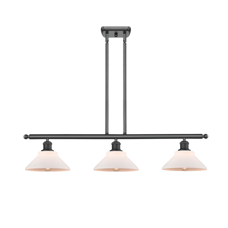 Orwell Island Light shown in the Matte Black finish with a Matte White shade