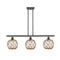 Farmhouse Rope Island Light shown in the Oil Rubbed Bronze finish with a Clear Glass with Brown Rope shade