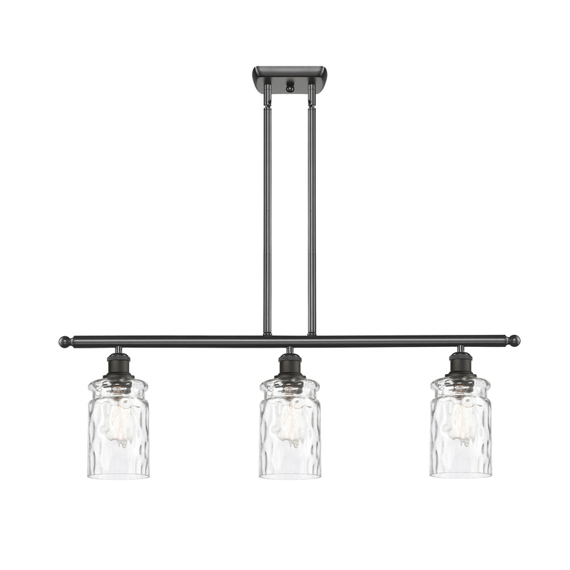 Candor Island Light shown in the Oil Rubbed Bronze finish with a Clear Waterglass shade