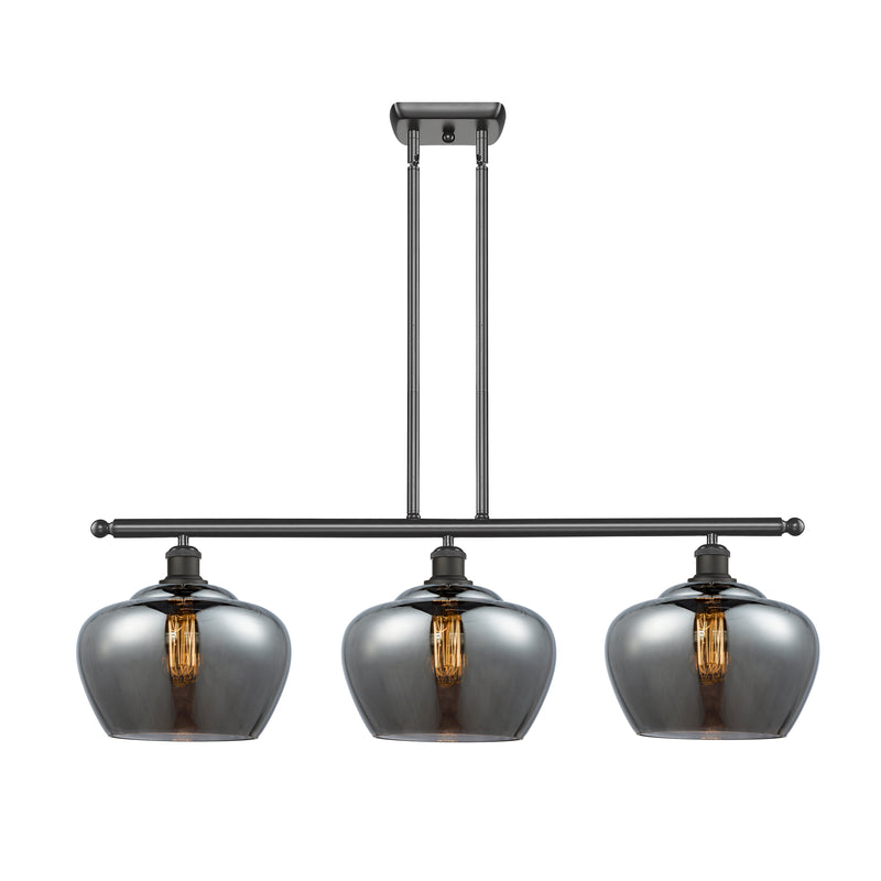 Fenton Island Light shown in the Oil Rubbed Bronze finish with a Plated Smoke shade