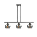 Fenton Island Light shown in the Oil Rubbed Bronze finish with a Plated Smoke shade