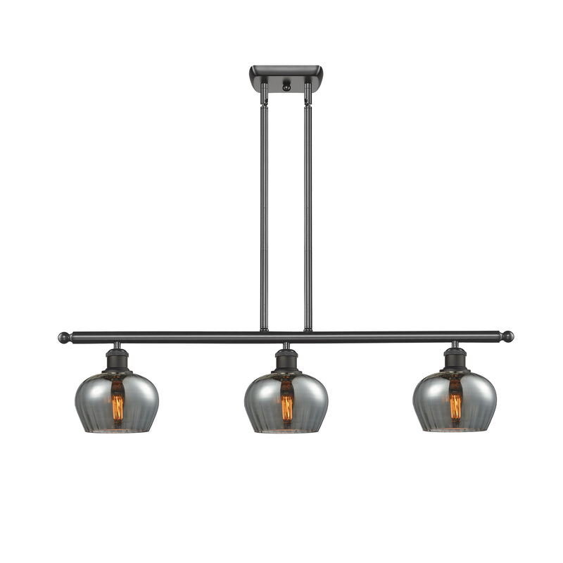 Fenton Island Light shown in the Oil Rubbed Bronze finish with a Plated Smoke shade