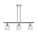 Cobbleskill Island Light shown in the Polished Chrome finish with a Clear shade