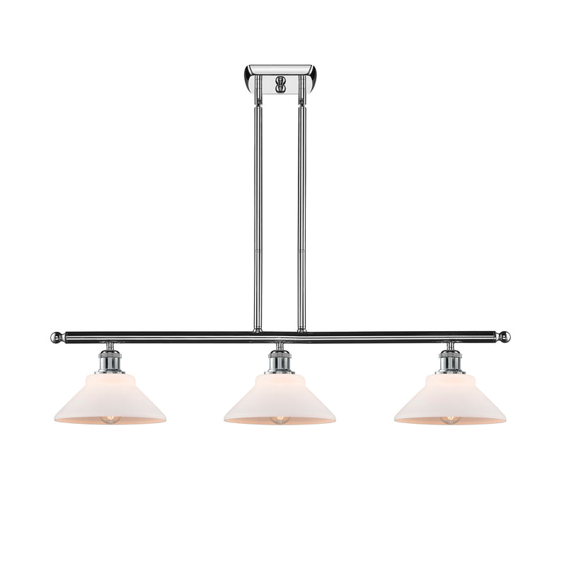 Orwell Island Light shown in the Polished Chrome finish with a Matte White shade