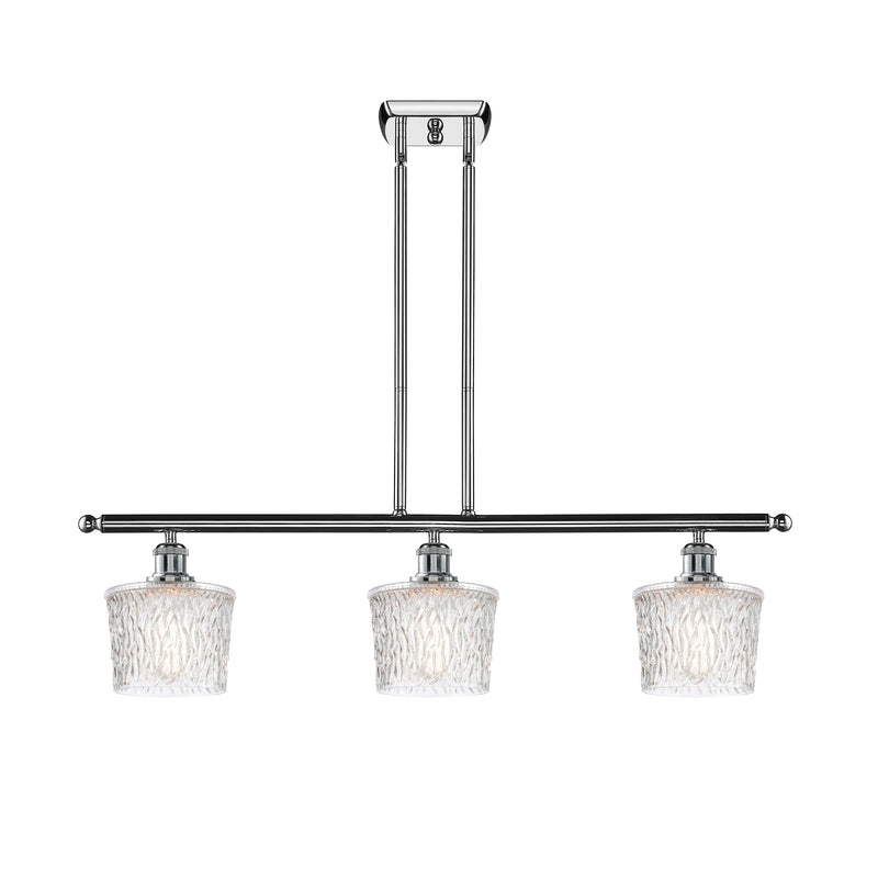 Niagra Island Light shown in the Polished Chrome finish with a Clear shade