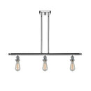 Bare Bulb Island Light shown in the Polished Chrome finish