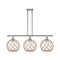 Farmhouse Rope Island Light shown in the Polished Nickel finish with a Clear Glass with Brown Rope shade