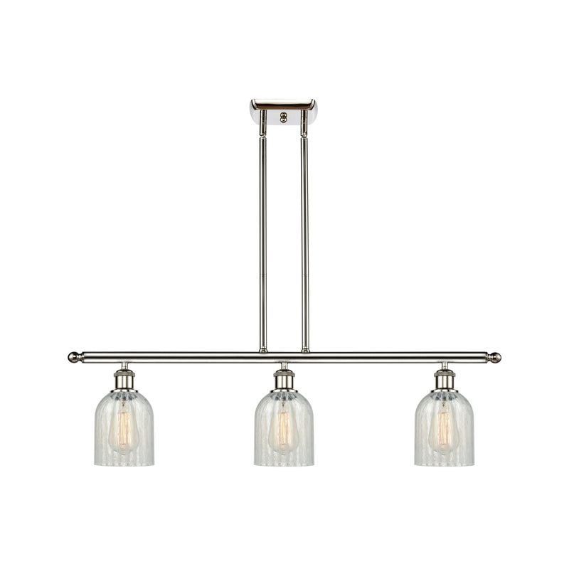 Caledonia Island Light shown in the Polished Nickel finish with a Mouchette shade