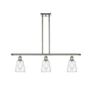 Ellery Island Light shown in the Polished Nickel finish with a Clear shade