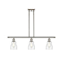 Ellery Island Light shown in the Polished Nickel finish with a Seedy shade