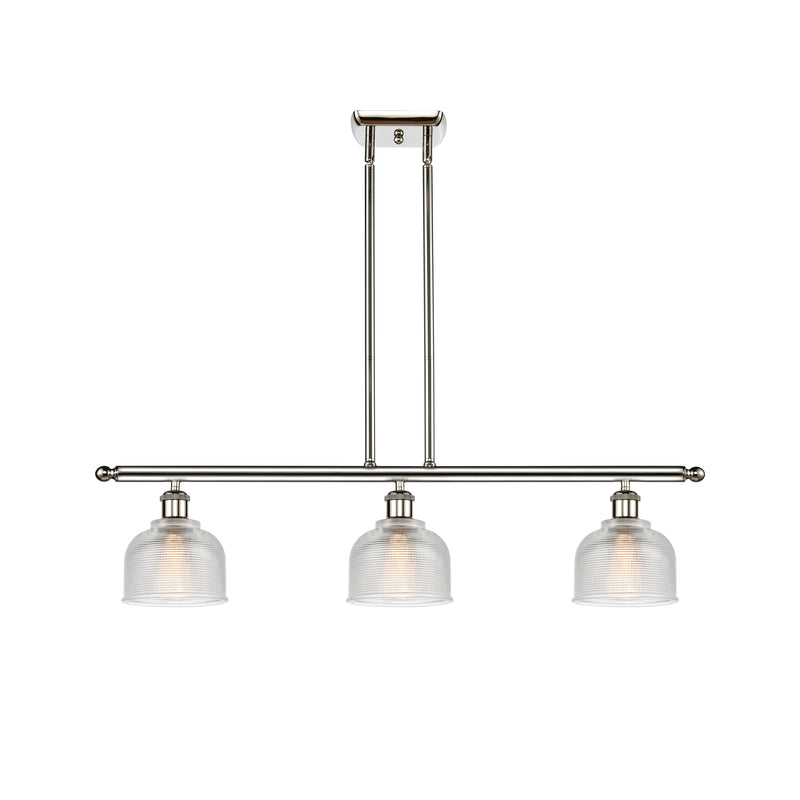 Dayton Island Light shown in the Polished Nickel finish with a Clear shade