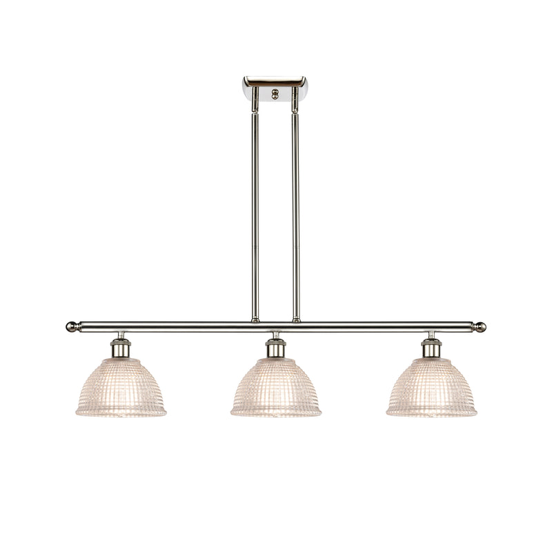 Arietta Island Light shown in the Polished Nickel finish with a Clear shade