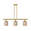 Cobbleskill Island Light shown in the Satin Gold finish with a Mercury shade