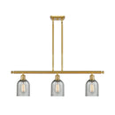 Caledonia Island Light shown in the Satin Gold finish with a Charcoal shade