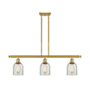 Caledonia Island Light shown in the Satin Gold finish with a Mica shade