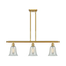 Hanover Island Light shown in the Satin Gold finish with a Mouchette shade